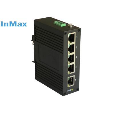 China CCTV Security System DIN Rail Media Converter 12v-36vdc Outdoor Industrial Ethernet Network Switch for sale