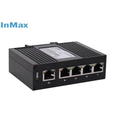 China InMax Maker 5 Media erhernet switch industrial left outdoor rail din rail switch industrial erhernet switch 1G for sale