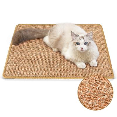 China Wholesale Natural Sisal Viable Cat Scratching Mat For Flooring for sale