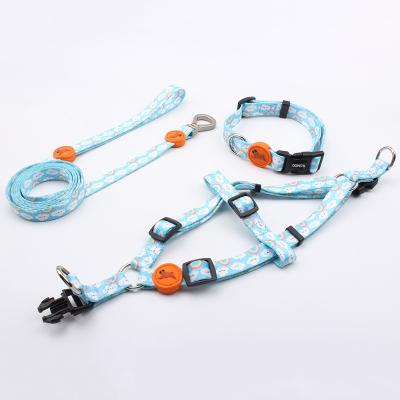 China Hot Selling Custom Personalized Print Luxury Soft Modern Nylon Dog Leash Collar Set for sale