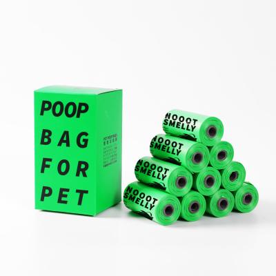 China Amazon Sustainable Hot Selling Biodegradable Pet Bags Green Dog Poop Waste Bag for sale