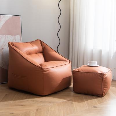 China Removable Cover Factory Direct Supply Leathaire OEM/ ODM Available Bean Bag Cover Sofa Unfilled Large Bean Bags Chairs For Reclining for sale