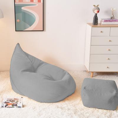 China Removable Cover Wholesale Living Room Big Bean Bag Sofa Foam Filler Triangle Giant Sofa Bean Bag for sale