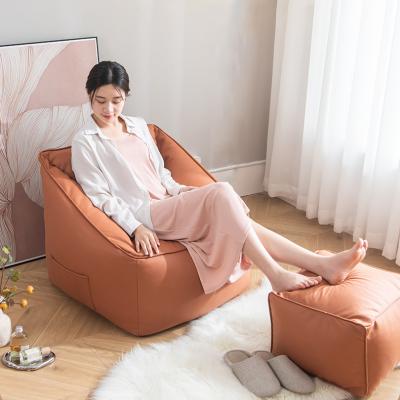 China Removable Cover Factory Direct Wholesale Lazy Sofa Relax Chair Cover Leathaire Fabric Durable Waterproof Beanbag Covers For Room for sale