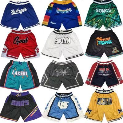 China Anti-Bacterial Custom Nbaing shorts Sublimated Vintage Basketball Shorts Adult Kids Sportswear Blank Basketball Shorts for sale