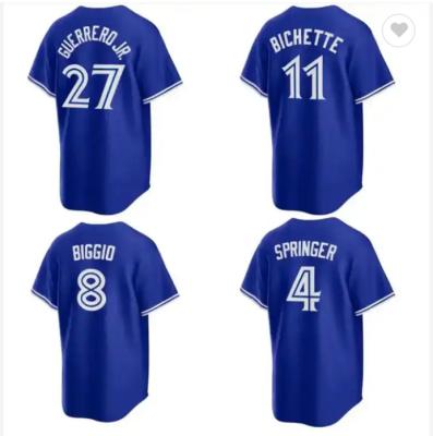 China Anti-Bacterial 2024 Toronto Blue Baseball Jersey Jays 27 Vladimir Guerrero Jr. 11 Bo Bichette 4 Springer 99 Hyun-jin Ryu Baseball Jersey for sale