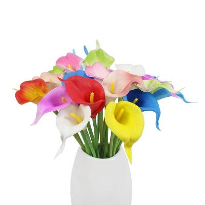 China FL3404 Natural Touch Plant Decoration Artificial Flower Wholesale Zantedeschia For Wedding Decor Touch Real PU Latex for sale