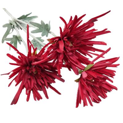 China FL4005 Touch Natural Plant Artificial Flower Wholesale Chrysanthemum For Wedding Decoration Flowers Home Silk Flowers for sale