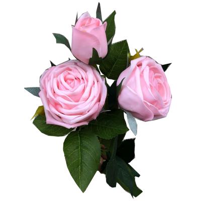 China Beautiful Colorful Artificial Flower FL1021 Artificial Flowers Single Spray Galaxy Red Rose For Wedding Rose Rose Wedding Home Decoration for sale