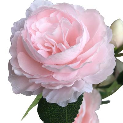 China Beautiful Colorful Artificial Flower FL2006 3 Heads Peony Wholesale Silk Artificial Flowers For Decorative Flower Wedding Home Decor Real Touch for sale