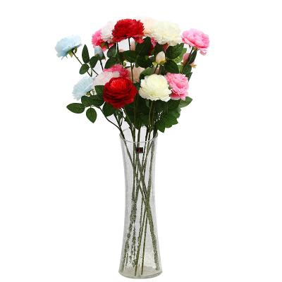 China Wholesale home wedding decoration flower beautiful peony flower FL2006 artificial flowers colorful pink peony silk decorative flower for sale