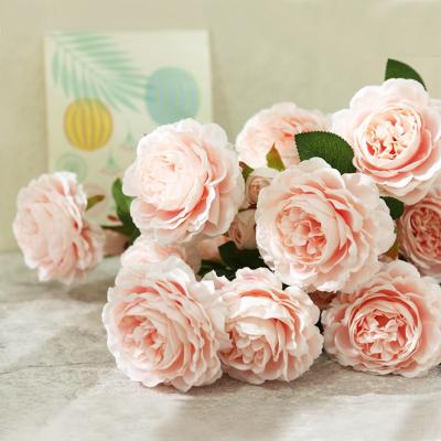 China Beautiful Artificial Flower FL2006 Artificial Flowers Wholesale Colorful Peony Artificial Flower Wedding Arrangement Silk Flower For Home Decor for sale