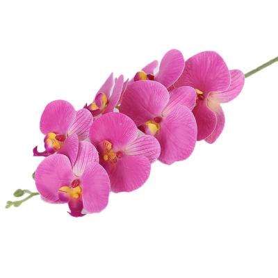 China FL3202 Direct Touch Customizable Well Designed 3D Natural Plant Printing Artificial Latex 9 Singal Heads Real Touch Orchids for sale