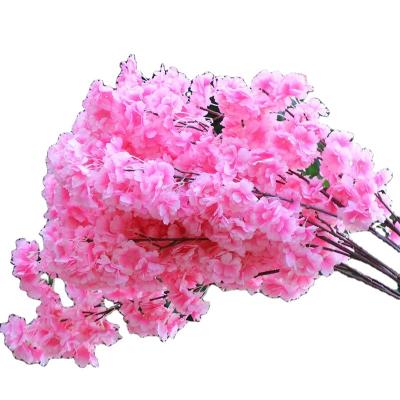 China FL3804 Natural Touch Artificial Flower Garlands Hanging Wedding Fabric Sakura Rattan Cherry Blossoms for sale