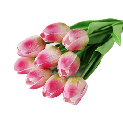 China Touch 33cm Natural Real Silk Flower Touch FL4606 Artificial Tulips For Wedding Home Decoration for sale