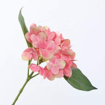 China Wholesale Natural Luxury Large White Pink Green Touch Touch FL4802 Blue Hydrangeas Real Flower Artificial Flowers Silk Hydrangea For Wedding for sale