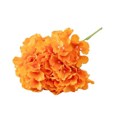 China Premium Touch FL4804 Home Decoration Natural Colorful Wedding Stem Artificial Silk Hydrangea Single Flowers for sale