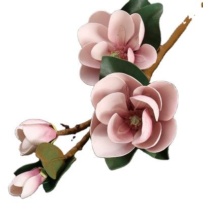 China New Hot Selling Natural Artificial Flowers High Grade Magnolia Touch Decorative Flower FL5003 For Home Decoration Wedding for sale