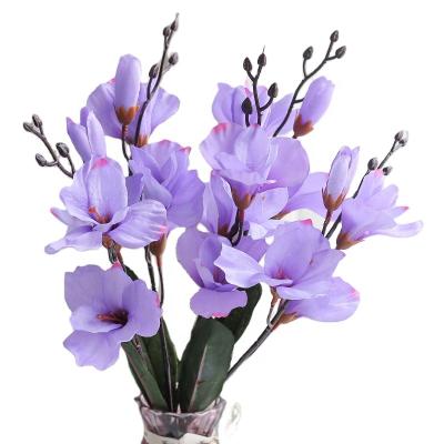 China New Hot Selling Natural Artificial Flowers High Grade Magnolia Touch Decorative Flower FL5004 For Home Wedding Decoration 43cm for sale