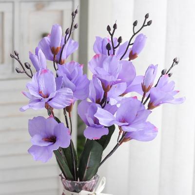 China Hot Selling Natural Plastic Magnolias Artificial Flowers Contact FL5004 Amazon Small Artificial Silk Decorative Magnolias Flower for sale