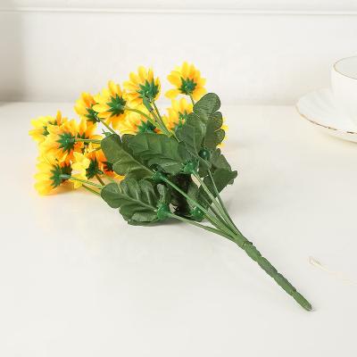 China Wholesale High Quality Natural Silk Flower Branch Touch FL5205 24 Heads Sun Artificial Sunflowers for sale