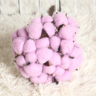 China DF1002 Touch Factory Bulk Sale Christmas Decoration Natural Flower Dried Cotton Flower For Flower Arrangement for sale