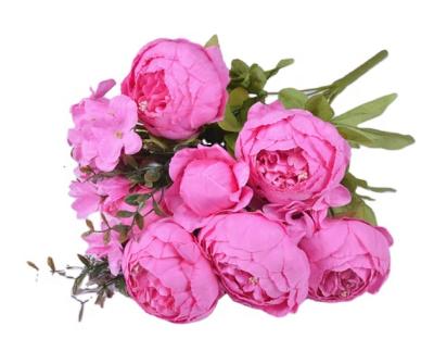 China BQ2001 Natural Wholesale Real Touch Artificial Flower Peony Flower Big Bouquets For Wedding Decoration for sale