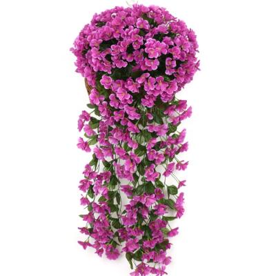 China Beautiful Colorful Violet Artificial Flowers Silk Flower Orchid Vine Wedding Party Garden Home Decoration Wall Hanging FV1001 for sale