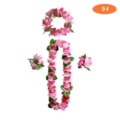 China WH1001 Beautiful Artificial Flower WH1001 Summer Hawaiian Leis Flowers Garland Colorful Beach Braid Gifts for sale