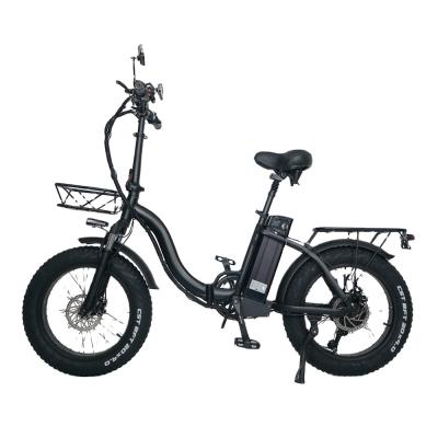 China Free Shipping Aluminum Alloy Folding Bike Adults 20inch Fat Tire Mountain Beach Electric Snow Bikes 45km Aluminum Electric High Speed ​​E-Bike for sale