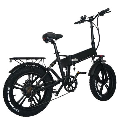 China Free Shipping Aluminum Alloy E-Bike 48V 750W 10Ah Battery Folding Electric Bicycle 20inch 4.0 Tire Fast Folding Adult Electric Bikes City Cycle for sale