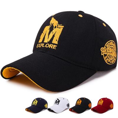 China JCC JOINT Embroidered Letter 6 Panel Hard Front Pre Curved High Quality Brim Sports Baseball Cap Hat gorras for sale