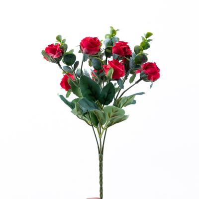 China Best Selling Artificial Flower Silk Plants and Rose Artificial Flowers Wedding Bouquet Products 2023 Romantic Silk Flowers and Birthday Decoration for sale