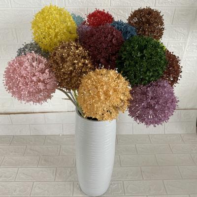 China White Onion Plant Ball Fake White Onion Plant Plastic Flower Ball Silk Plastic Ball Artificial Flowers For Wedding Decoration for sale