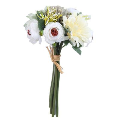 China High Quality Silk Bridesmaid Wedding Flowers Bundles Artificial Bridal Bouquet Rose Hand Flower Wedding Flower for sale