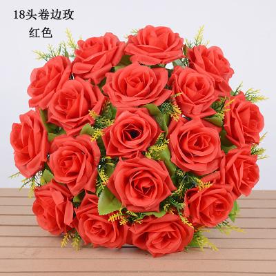 China Wholesale Silk Rose18 Heads Artificial Rose Bouquet For Wedding Bouquet Valentine's Day Home Decoration for sale