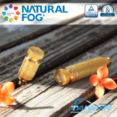 China Taiwan Mist Cooling Natural Stable and Drip Mist Fan Free Spray Brass Spray Nozzle for sale