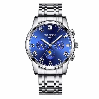 China Factory Quartz Watch Luminous Watch Fashion Waterproof Men's Watch Business New Water Resistant Steel Band Quartz Watch Steel Band and Leather Band for sale