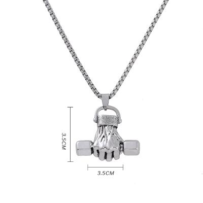 China New Punk Broken Heart Pendant Necklace Gold And Silver Zirconia Hip Hop Necklace With Rope Chain For Men for sale