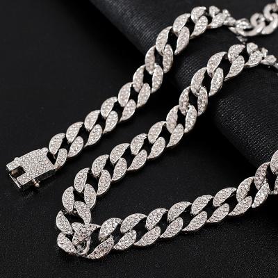 China Punk the top Cuban chain necklace men's expo thick 15MM Miami fashion hip-hop jewelry in March 2021 for sale