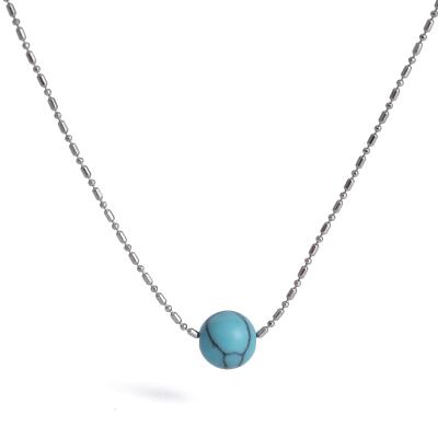 China New Design Stainless Steel Temperature Mood Emotion Colorful Cute Round Earth Round Necklace Environmentally Friendly Magical Feeling Change for sale