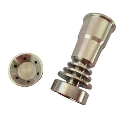 China TOBACCO Titanium Glass Bong Water Pipe Glass Titanium Nail Pipes 10mm 14mm 18mm for sale