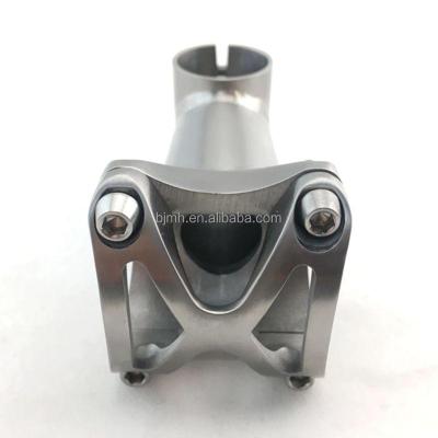 China Road Bikes High Quality Titanium Bicycle Stem With Light Weight 25.4mm/31.8mm Custom Titanium Bicycle Parts For MTB, BMX for sale