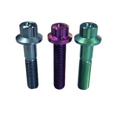 China Hot Selling Factory Price High Quality Titanium Fasteners GR5 DIN6921 Titanium Flange Bolt And Nut for sale