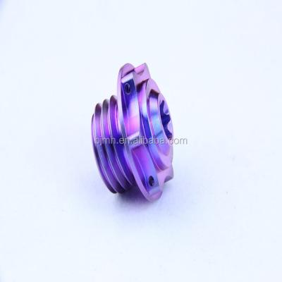 China And Customized Titanium Gr5 Titanium Paralloy Anodized Titanium Hex Flange Head Nuts For Motorcycle Parts for sale