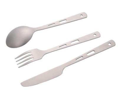 China Lightweight titanium spoon, titanium fork, titanium knife camping tableware outdoor child for sale