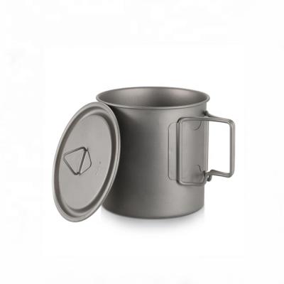 China Stored Cup/Mug Single Wall Titanium Cup Outdoor Camping Mug Outdoor Titanium for sale