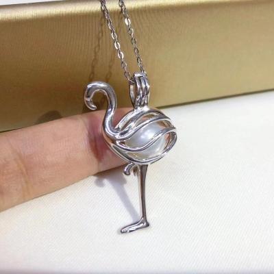 China P987 8-9mm DIY CLASSIC Natural Freshwater Pearl Charm Pendant Necklace Accessory 925 Sterling Silver Jewelry For Women Without Chain for sale