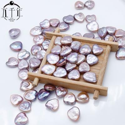 China Wholesale 11-14mm Heart Shaped Natural Baroque Freshwater Pearl Beads Loose Pearl Beads No Hole Beads For Women DIY Jewelry for sale