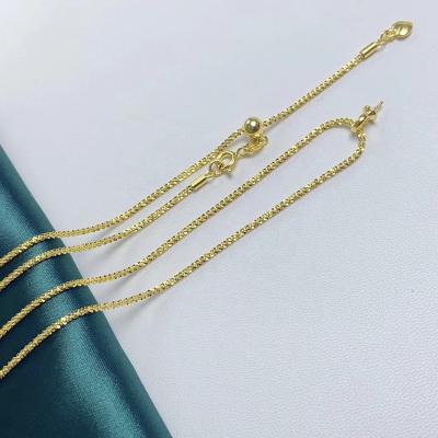 China FASHIONABLE N44 50cm/20inches Manufacturer 925 Sterling Silver Gold Plated 925 Chain Necklaces Silver Jewelry for sale